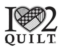 Fiber Flies Vinyl Window Sticker - I Heart 2 Quilt